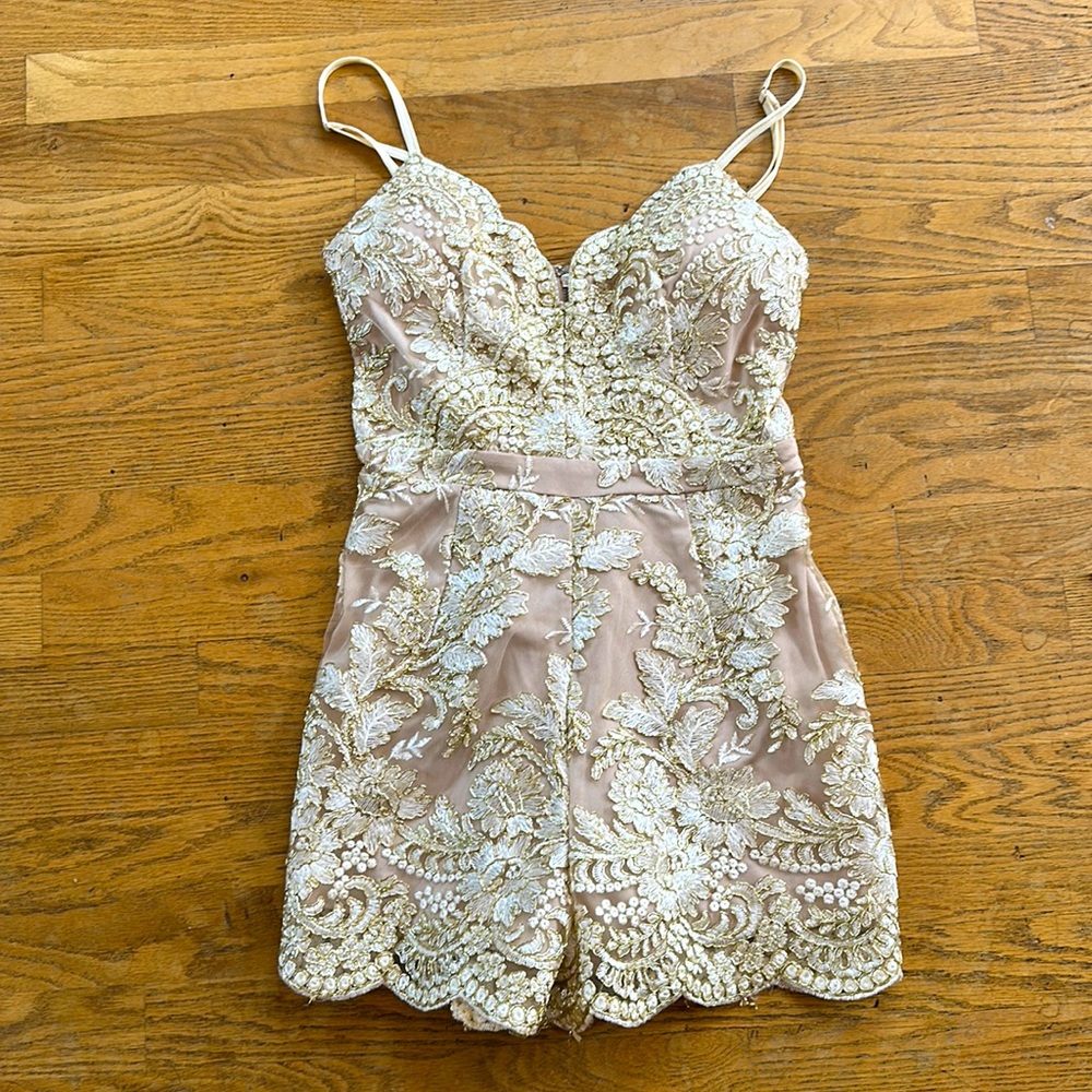 Selfie Leslie Embroidered Jumpsuit - Size M/10